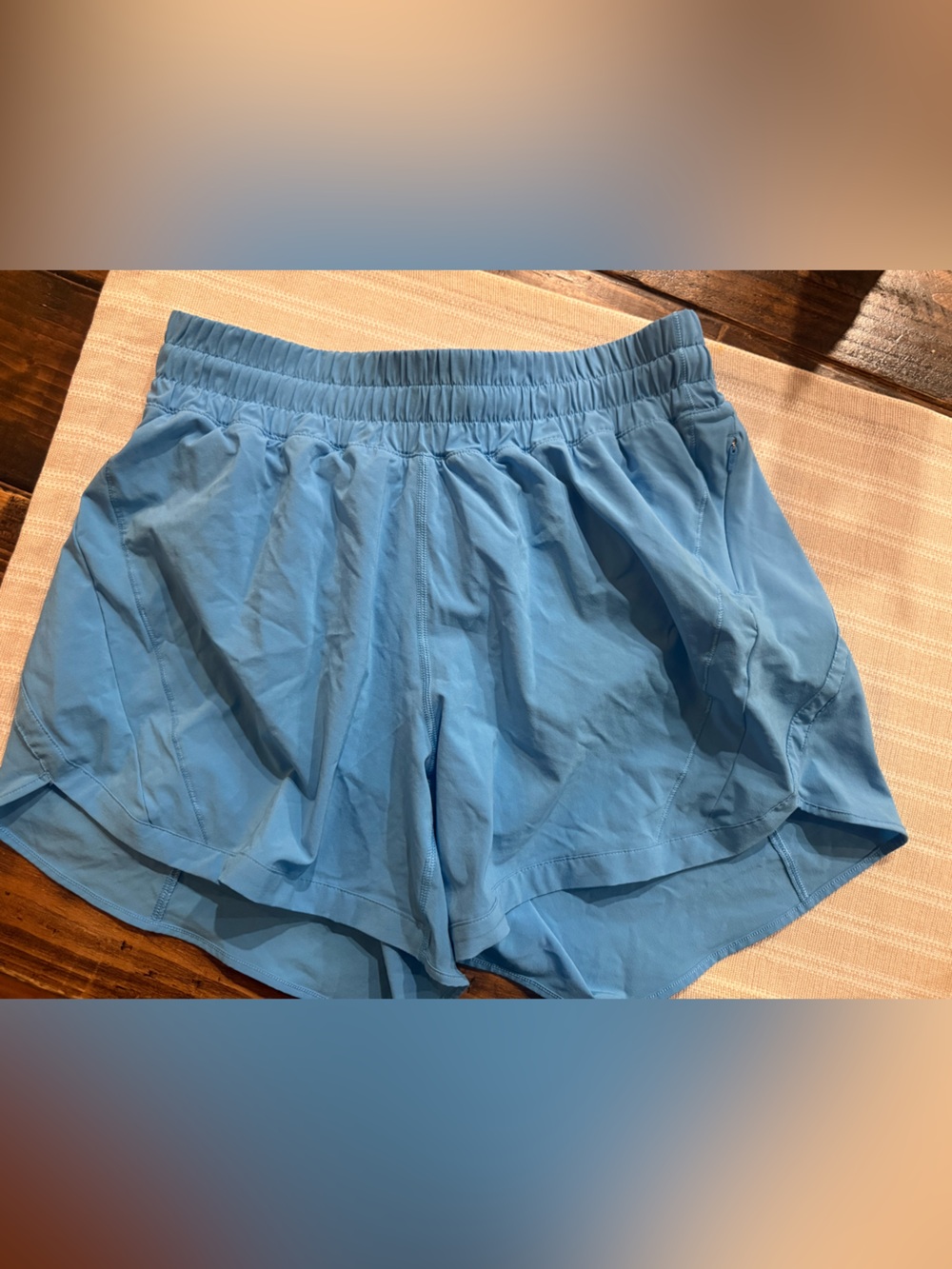 Lululemon Track That High-Rise Lined Short 5” Blue Size 10